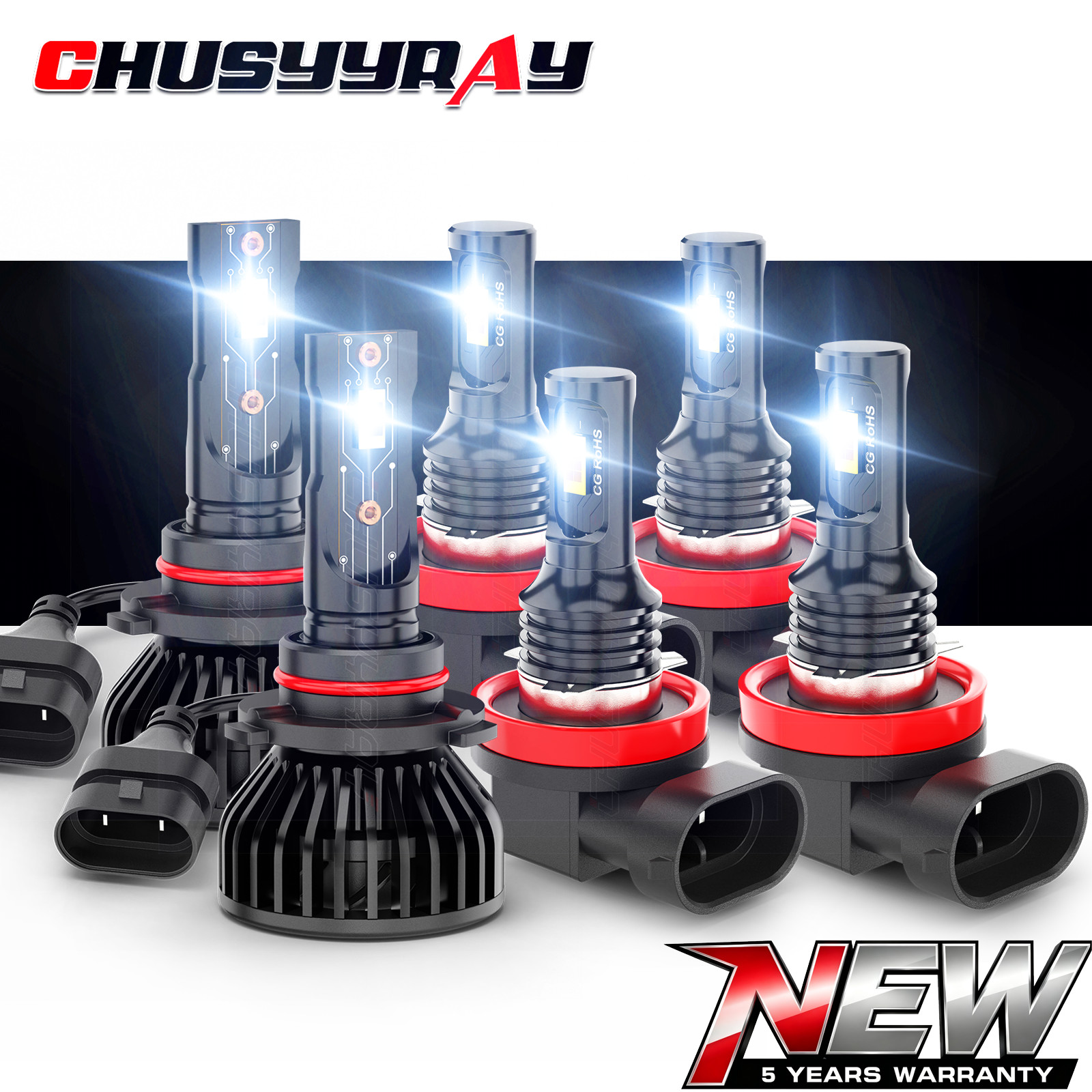 9005 H11 H11 LED Headlight High Low Beam Fog Light Bulbs Super Bright White