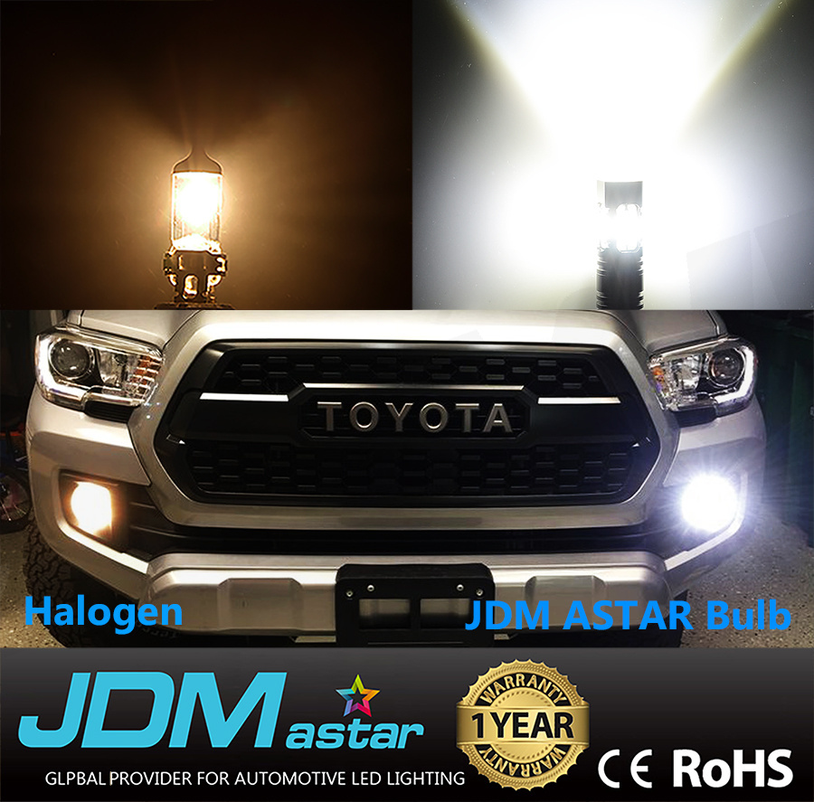 JDM ASTAR 2X 881 6000K White LED Fog Lights Driving Bulbs 886 889 894 896 H27W/2