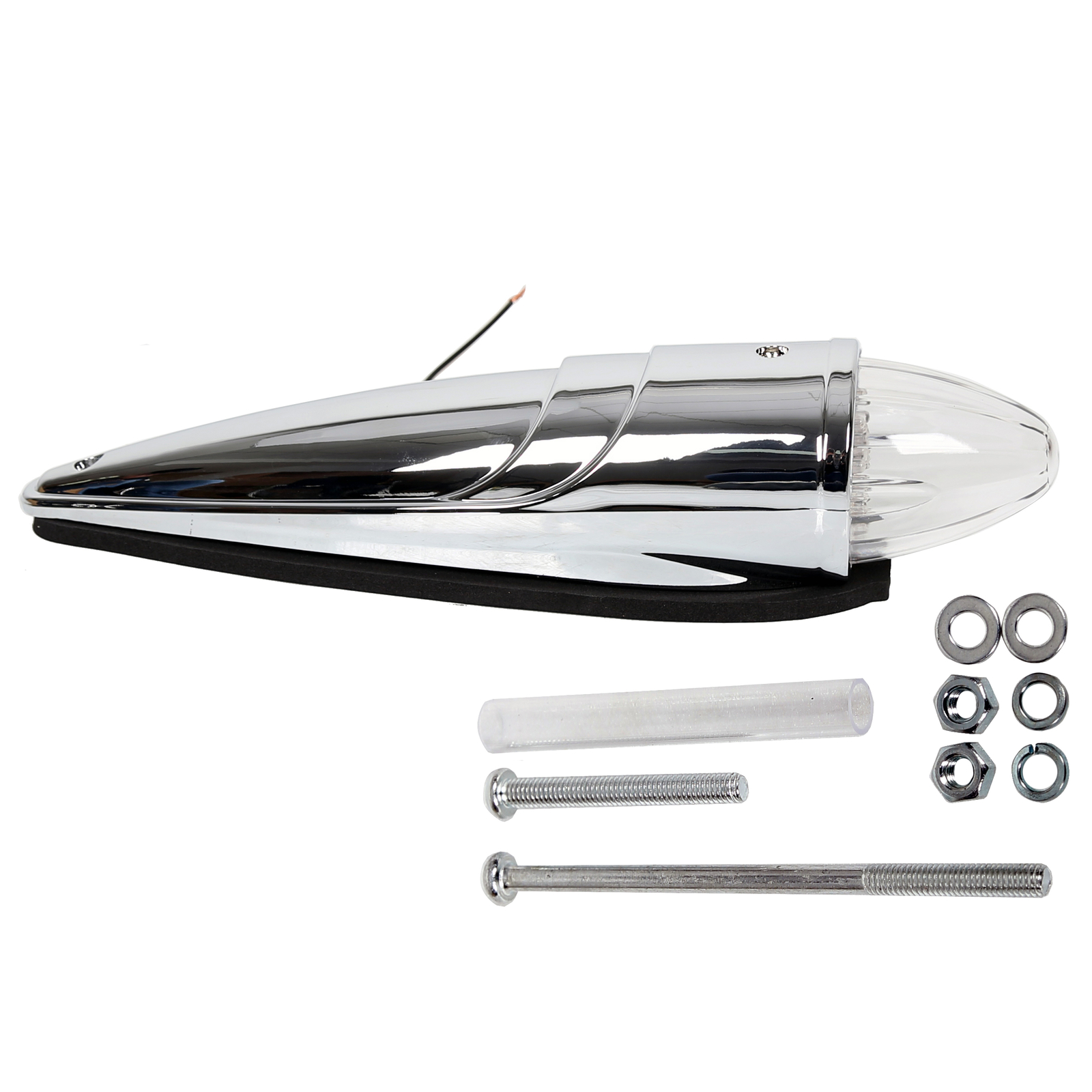 5x Clear/Amber 17 LED Torpedo Cab Marker Roof Light For Peterbilt Kenworth Mack