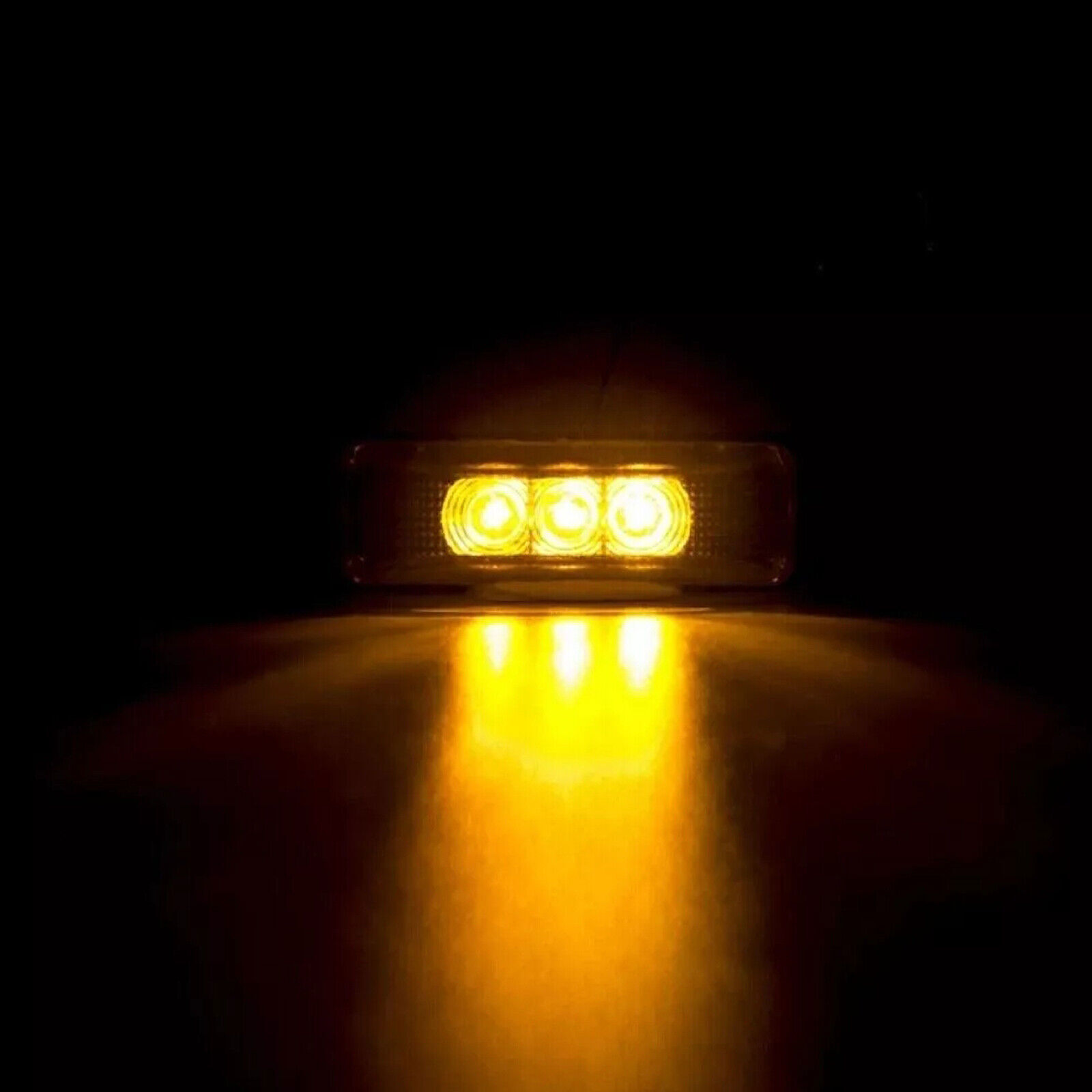 4PC 3LED Amber Side Marker Lights RV Truck Trailer Clearance Light Waterproof