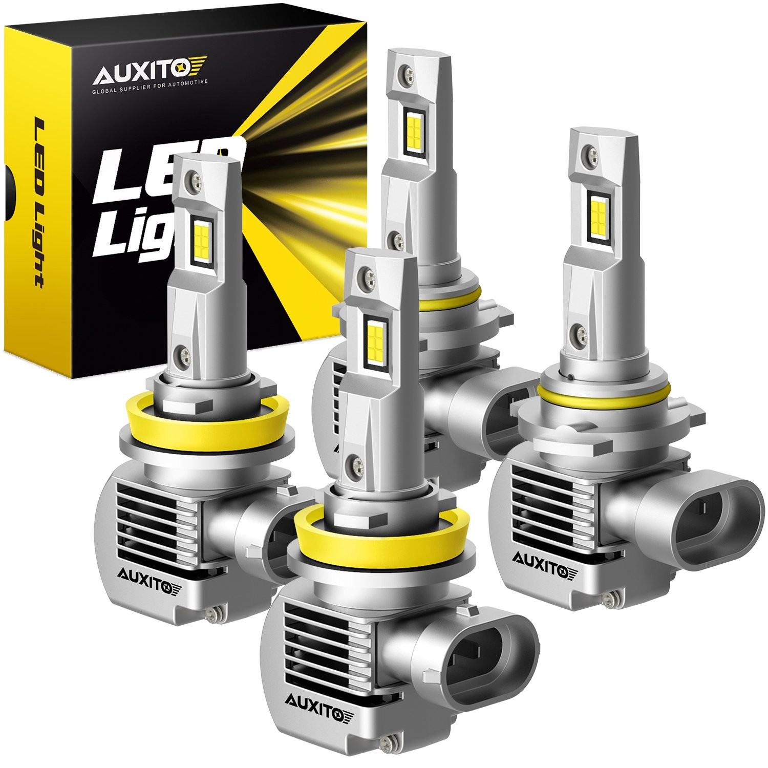4/8X 9005+H11 LED Headlight Combo High Low Beam Bulbs Super White Bright Lamps