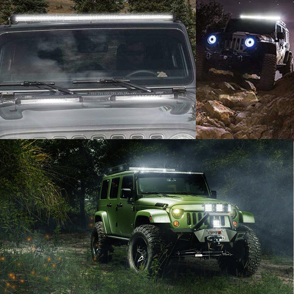 COLIGHT LED Light Bar 20 inch White Off Road Spot & Flood Combo For Trucks SUV