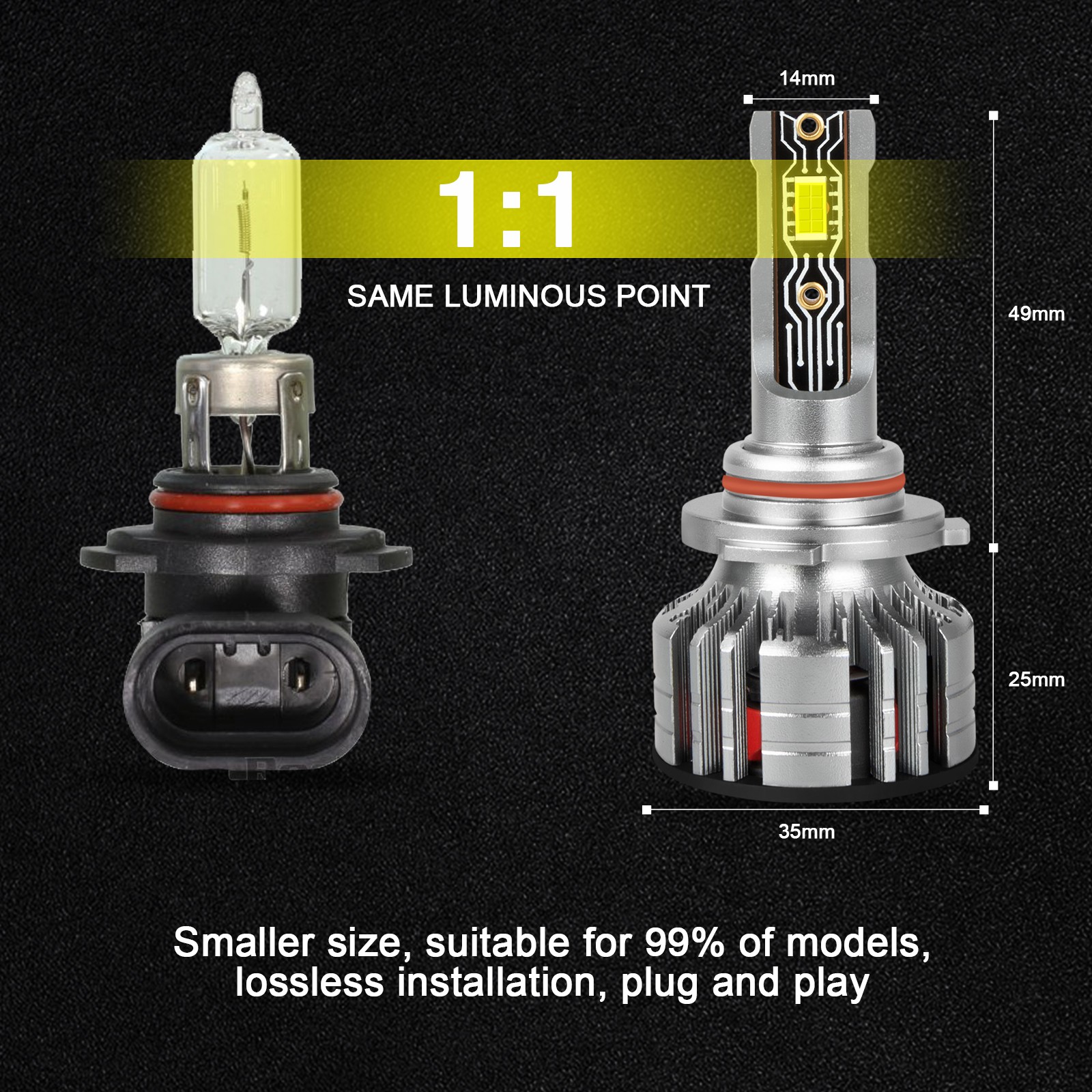 Combo 9005+H11 LED Headlight Super Bright Bulbs Kit White 720000LM High/Low Beam