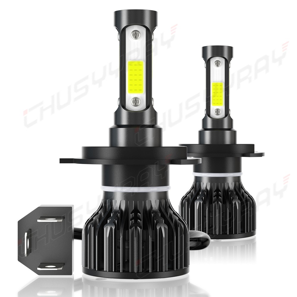 H4 9003 Ice Blue LED Headlight Bulb Conversion Kit High Low Beam 8000K 72000LM