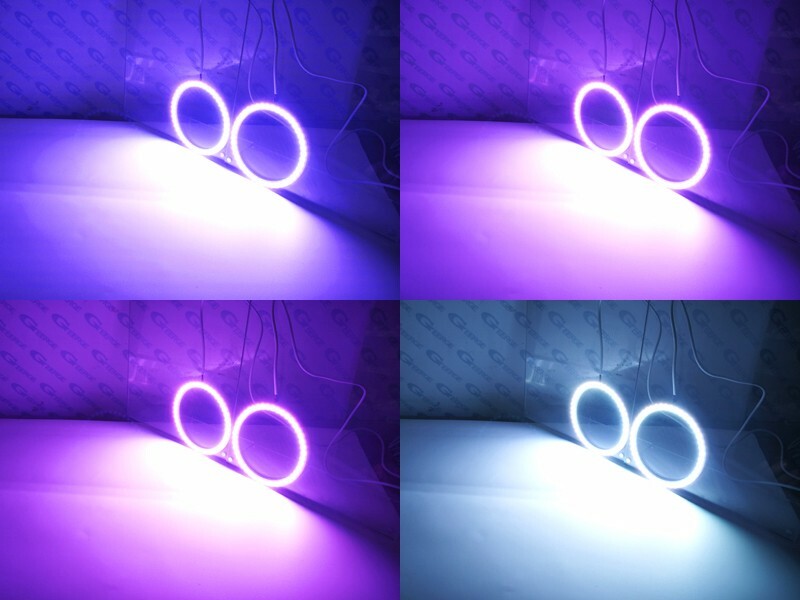 For Yamaha YZF R1 YZF-R1 2009 2014 Multi Color RGB LED Angel Eyes Bluetooth APP