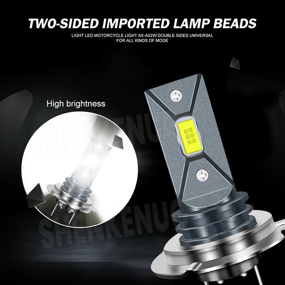 H7 6000K Super Bright 3570 CSP LED Headlight Bulbs Kit High Low Beam Fog Light