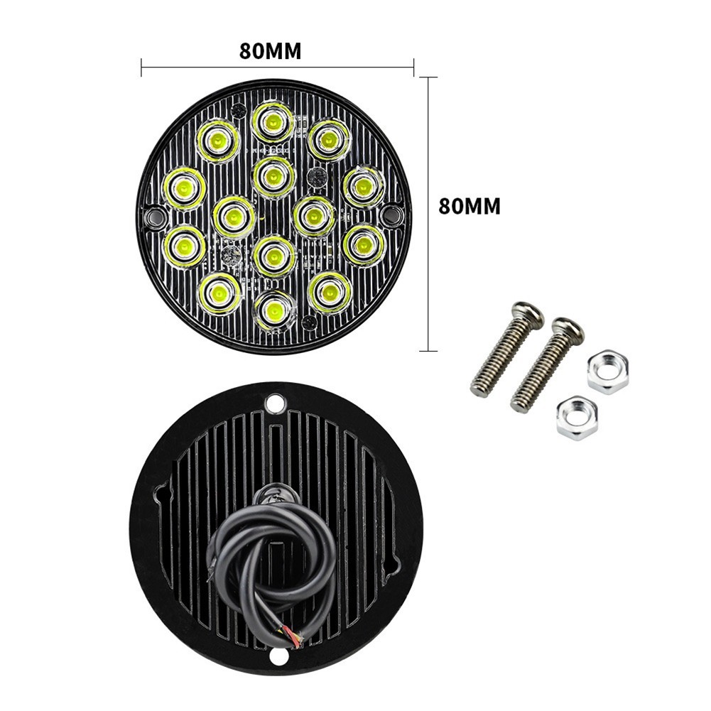 1 Piece Round LED Tail Light 16 LEDs 50000 Hours ABS Material High Quality