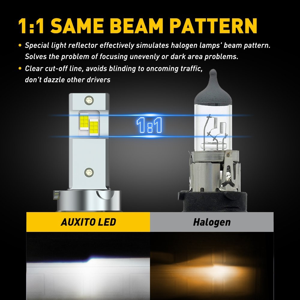 H13 9008 LED Headlight Bulbs Kit 40000LM 100W High Low Beam Bright White 2-20X