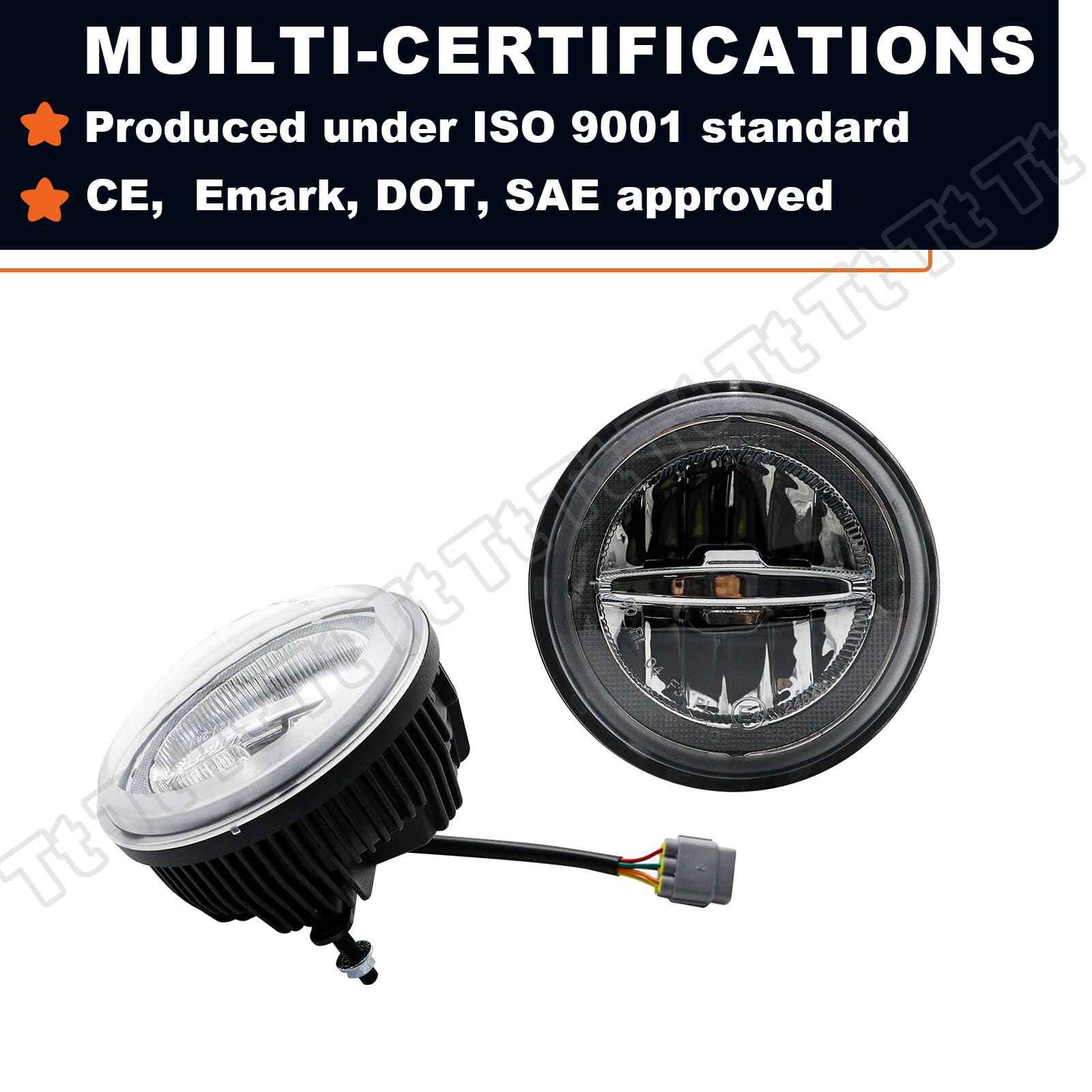 For 03-2009 Hummer H2 LED Halo Ring DRL Driving Fog Daytime Running Light Lamp A
