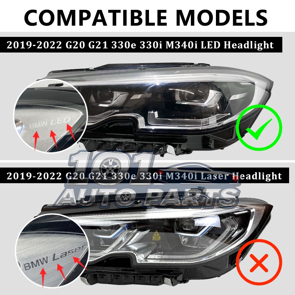 Daytime Running Light DRL LED Boards For BMW G20 330e 330i M340i 2019-2020