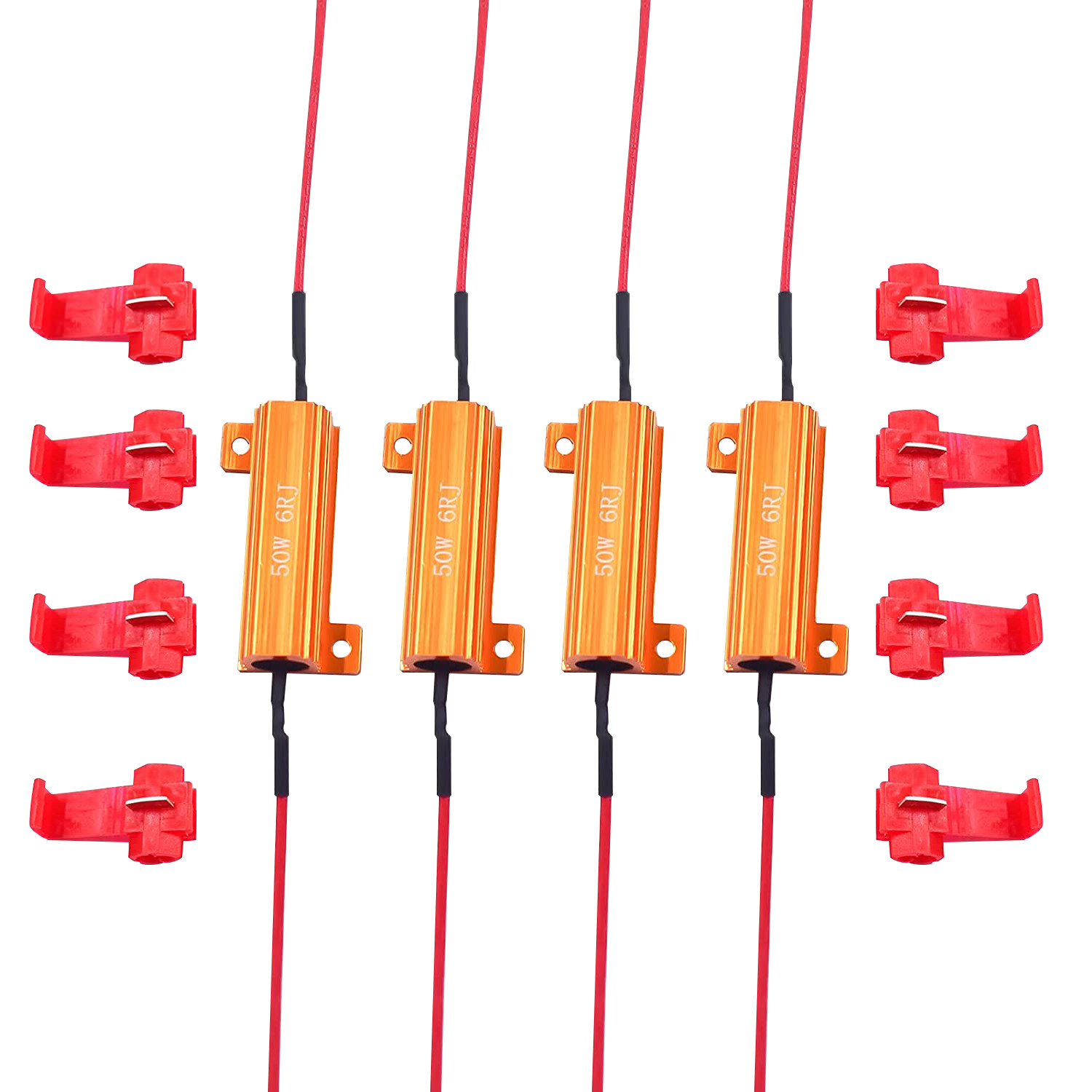 Led Light Bulb Load Resistor Corrector Turn Signal Park Blink Fix 50w 6 Ohm Pair