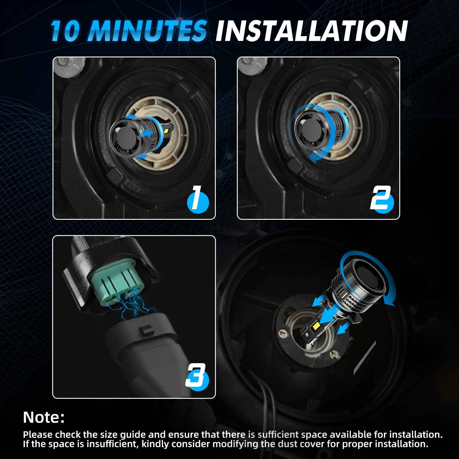 H11 H8 LED Fog Light Bulbs 150W 6000K 28000LM For Honda CR-V 2002-2004 2007-2019