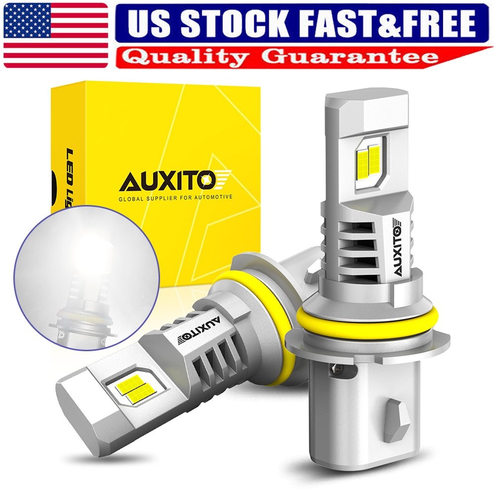 AUXITO 6500K White 9007 HB5 LED Headlight Super Bright High Low Beam CANBUS 2PCS