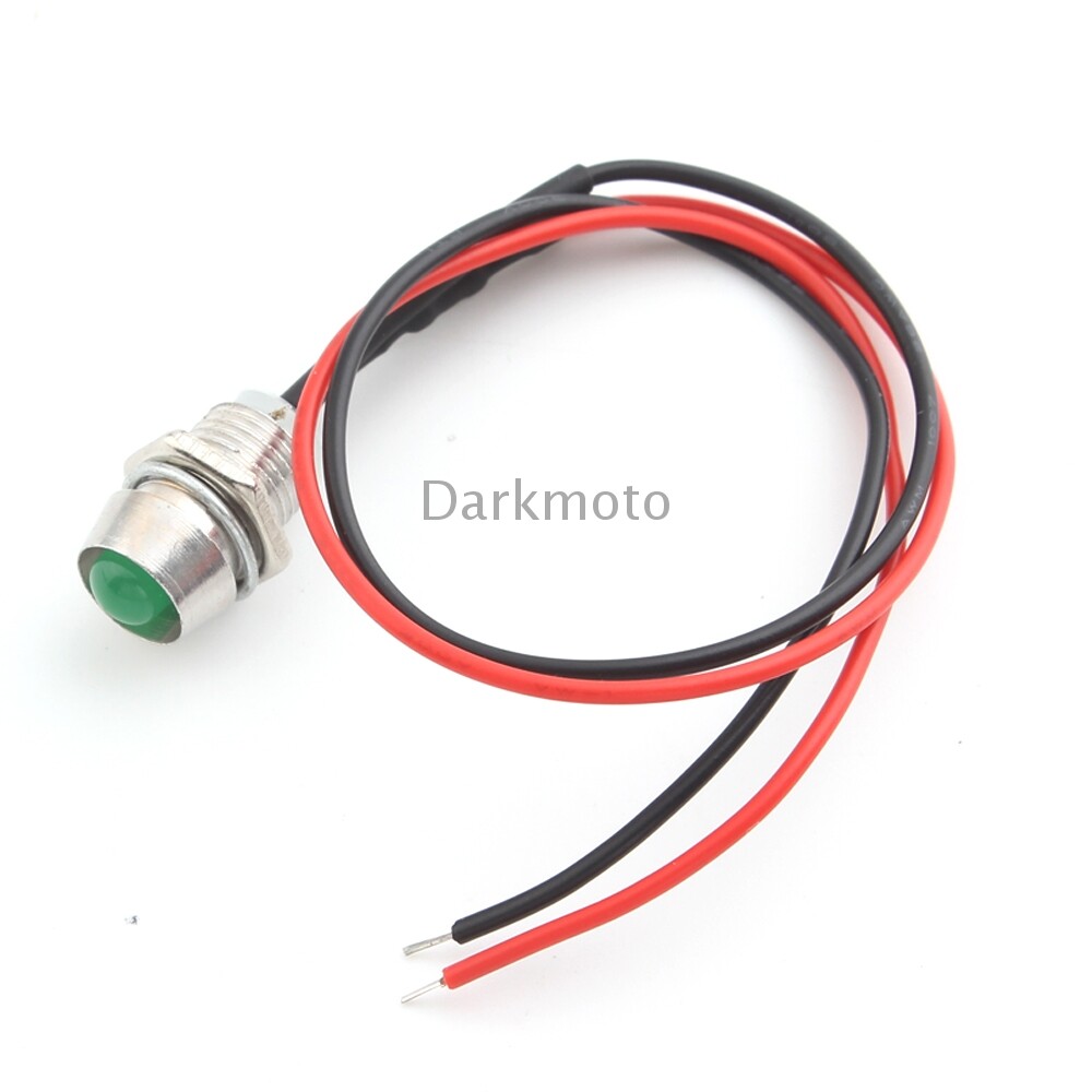 Mini Green LED Lights Truck Marker Indicator Lamp Universal Motorcycle 2 Wire