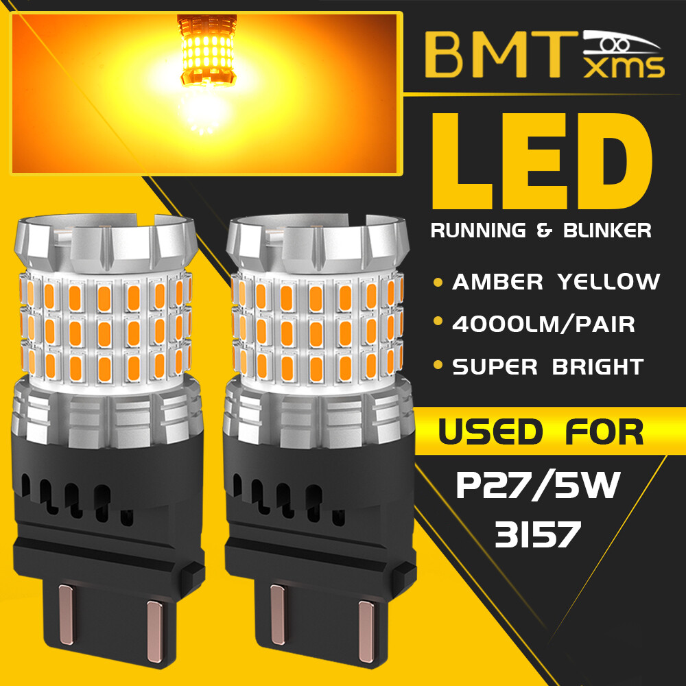 2X Amber 3157 LED Turn Signal Parking Lights For Toyota Corolla Tacoma Tundra