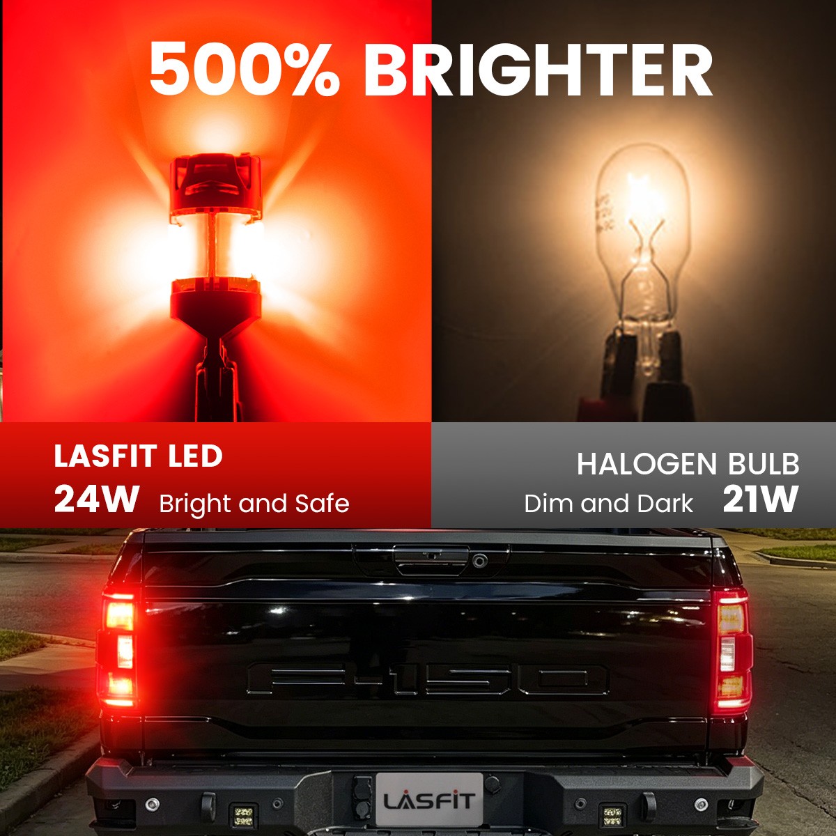 LASFIT 4257 Rear Turn Signal Light Brake Tail Light Canbus Error Free 48W 4800LM