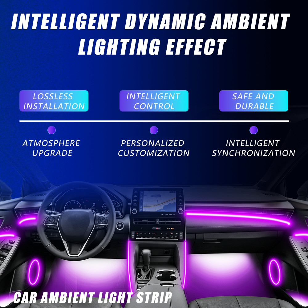 Car RGB Lights for Toyota 4Runner 2006-2009 Atmosphere Lamp Interior Kit
