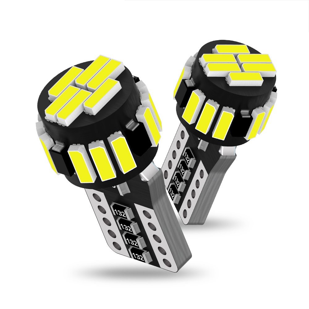 2x Super Bright T10/921/194 6500K White 18 LED RV Trailer Interior Light Bulbs