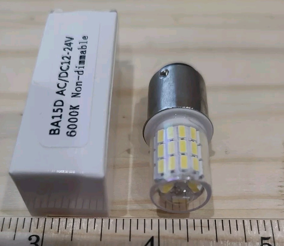 Lot of 5 NEW 12V BA15D Bayonet X003A9WDVN Camper Trailer Interior LED Bulb 6000K