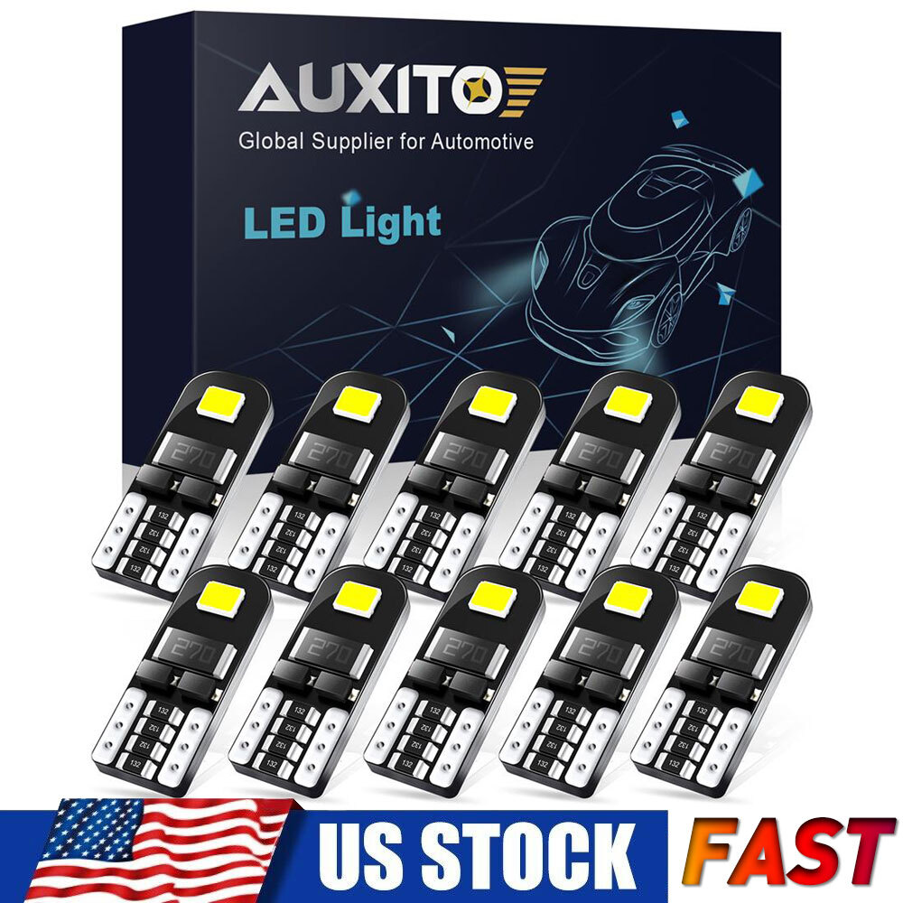 T10 Car Bulbs LED Error Free CANBUS SMD Xenon White W5W 194 Side Light Interior