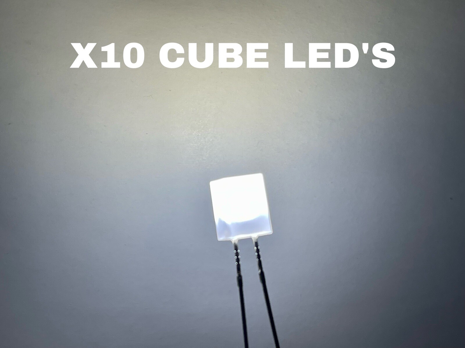 12 Volt White 5mm Cube LED’s Resistor Built In GM Instrument Panel Upgrade 10pc