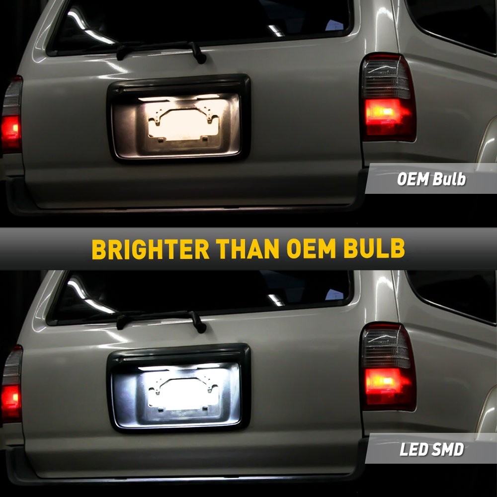 For 96-22 Toyota 4Runner/01-22 Sequoia SMD LED White License Plate Light BRIGH