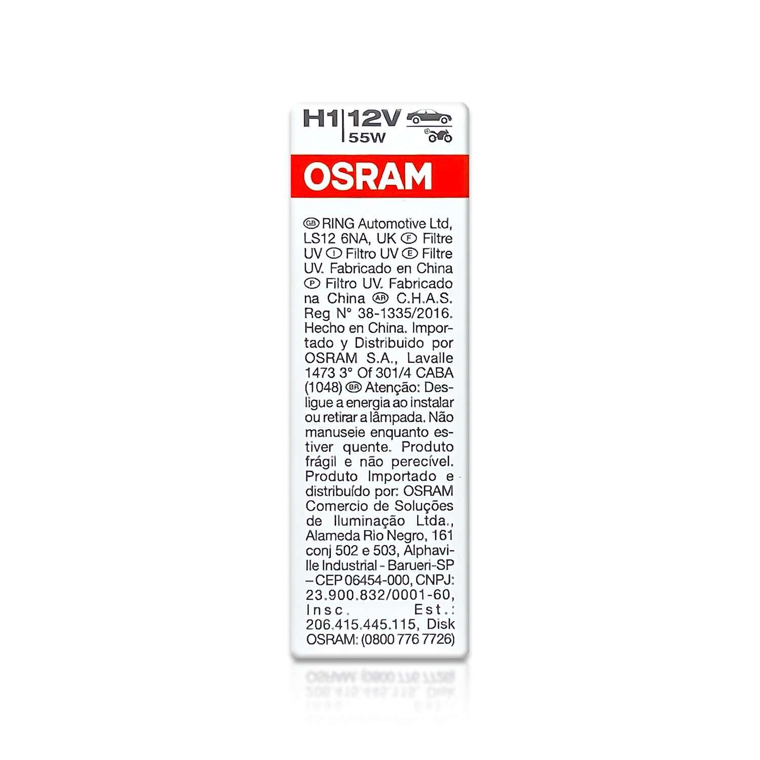 Osram H1 Classic Standard Headlight Halogen Bulbs 64150 3800K 12V 55W 2-Pack