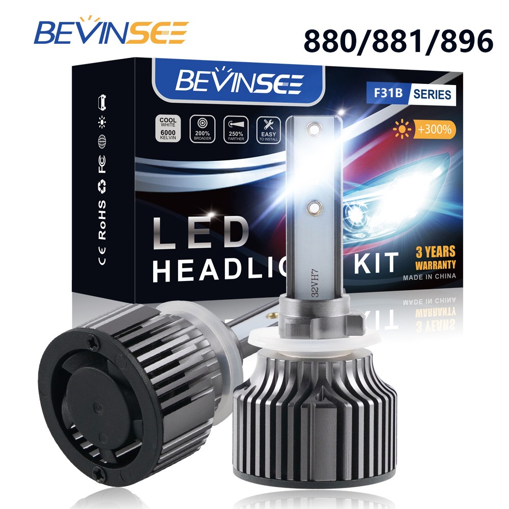 881 LED Bulbs 6000K Bright White for Kia Soul 2010-2013 Fog Driving Light H27W/2