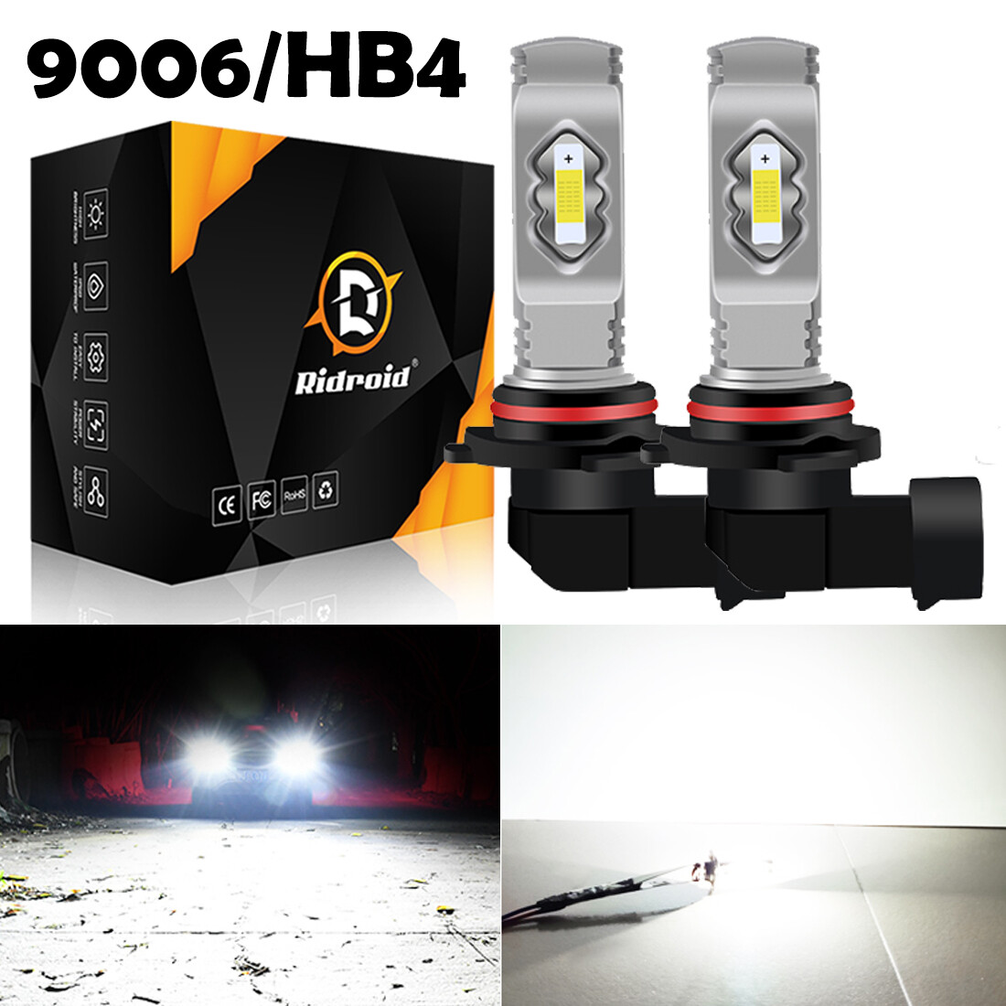 9006 HB4 LED HEADLIGHT SUPER BRIGHT BULBS 6000K WHITE 16000LM LOW BEAM FOG LIGHT