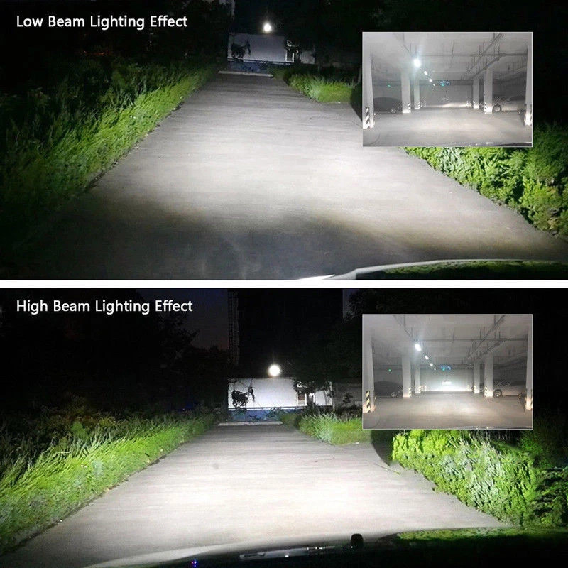 9006 9005 LED Headlight Kit Combo Bulbs 12000K High Low Beam Super Bright White