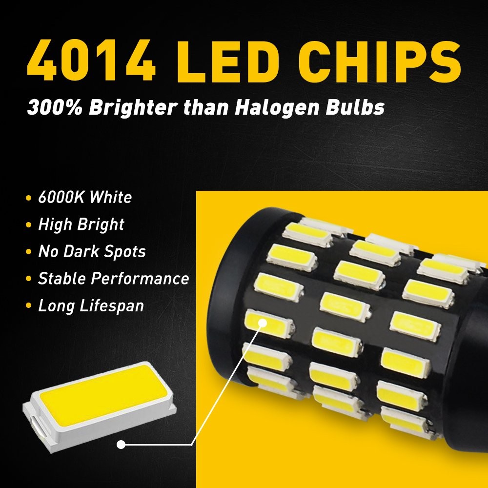AUXITO CANBUS 2X 921 912 T15 LED Back Up Reverse Light Bulbs 6000K Xenon White