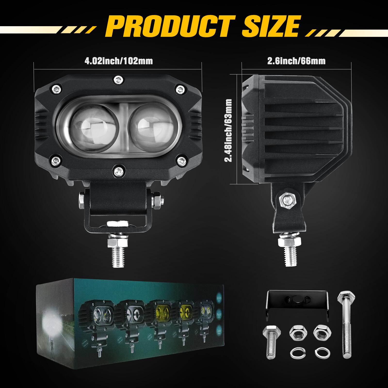 4inch 720W LED Work Light Car Spot Bar Off road Fog Lamp 4WD UTE ATV SUV Truck