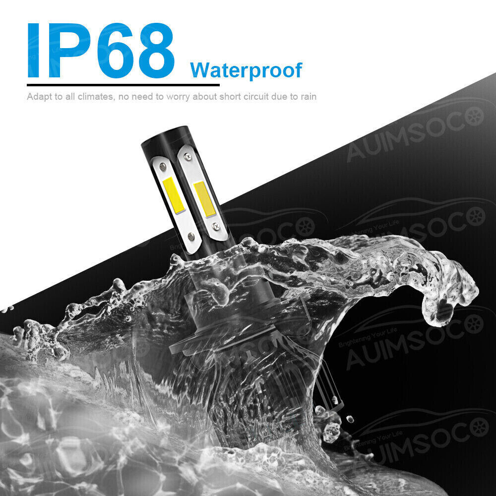 White LED High+Low Beam Headlight Lights Bulbs For 2017 2018 2019-2021 F250 F350