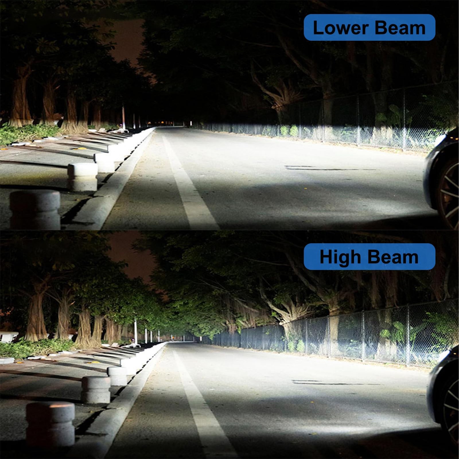 Super Bright H4/9003 Car Light Bulbs 60000LM 100000hrs Lifespan Plug & Play 2
