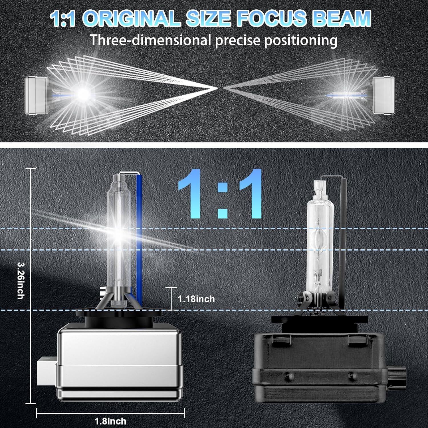 2pcs D3S 6000K 42403 42302 66340 66340HBI HID Xenon Headlight Bulbs Set NEW
