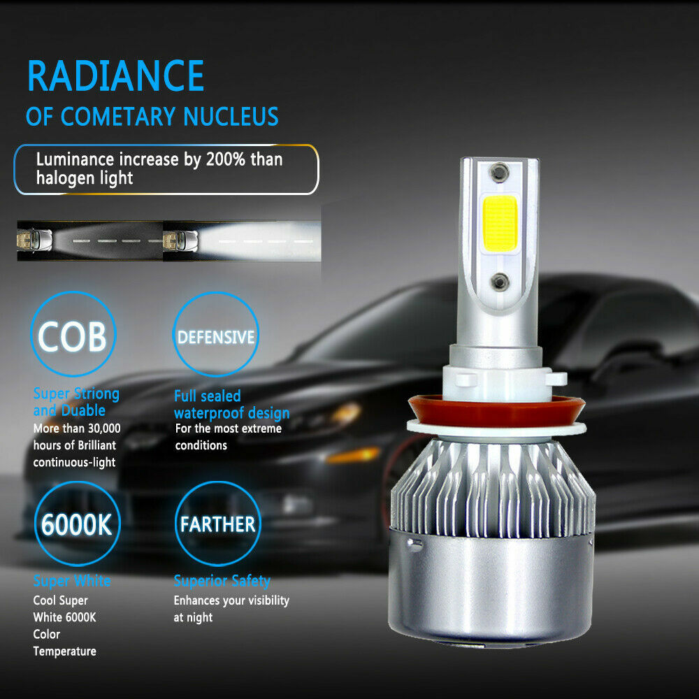 For Toyota Camry 2007-2014 6x LED Headlight Fog Light Combo Bulb Kit 6000K+3000K