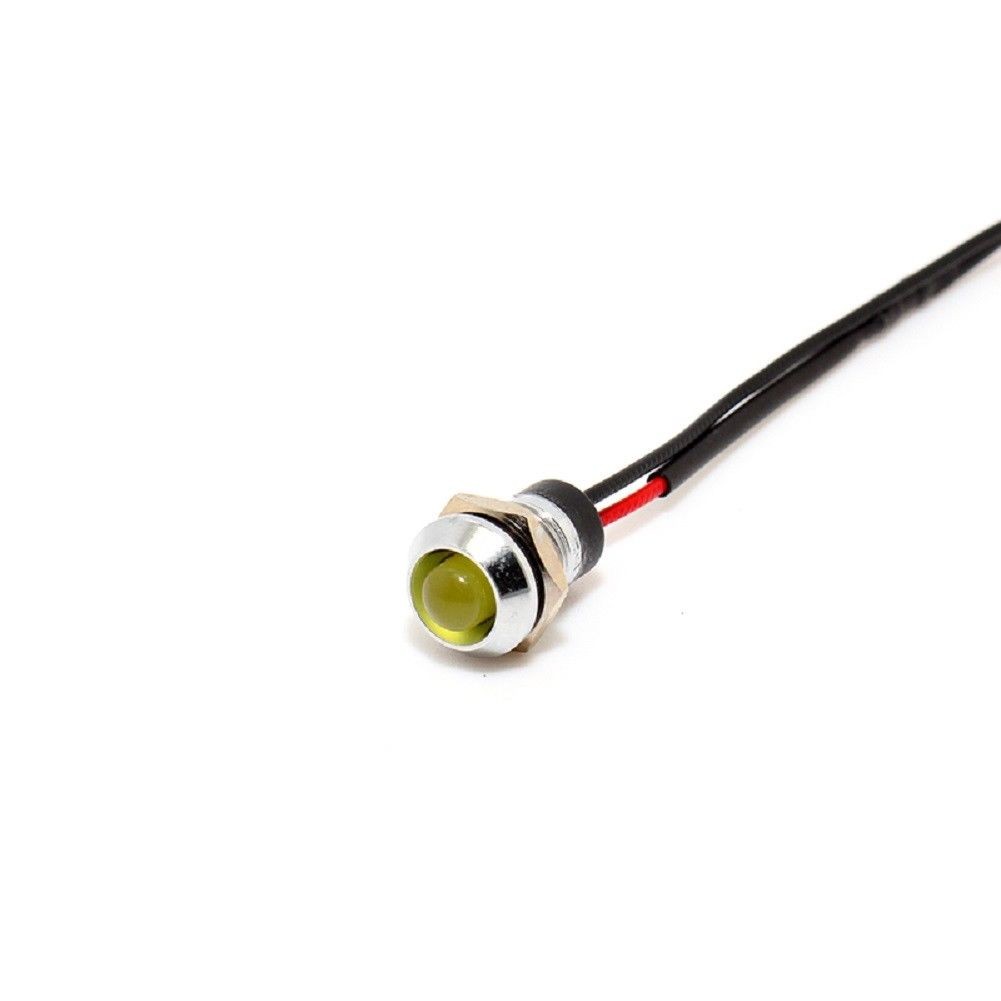 Car Boat 12V 8mm LED Indicator Light Pilot Dash Dashboard Panel Warning Lamp E