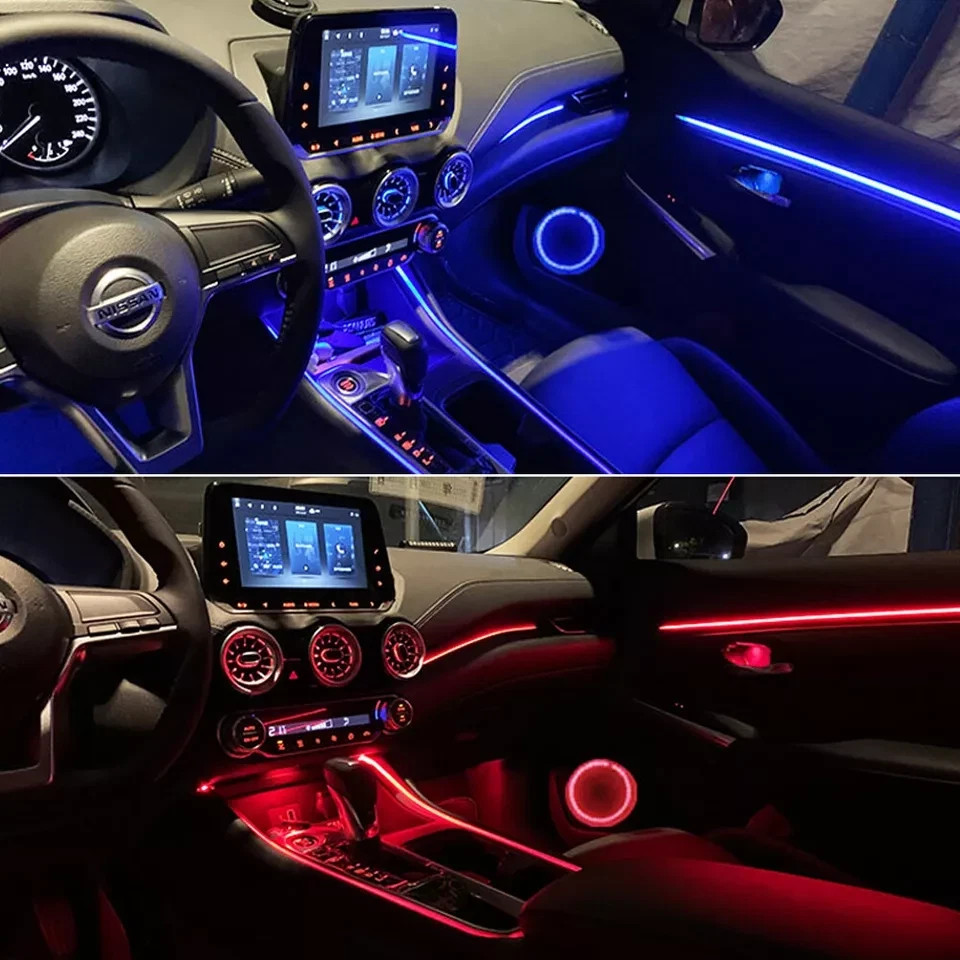 LED Car Interior Strip Light Atmosphere APP-Control Ambient Light 22 IN 1 Kit US