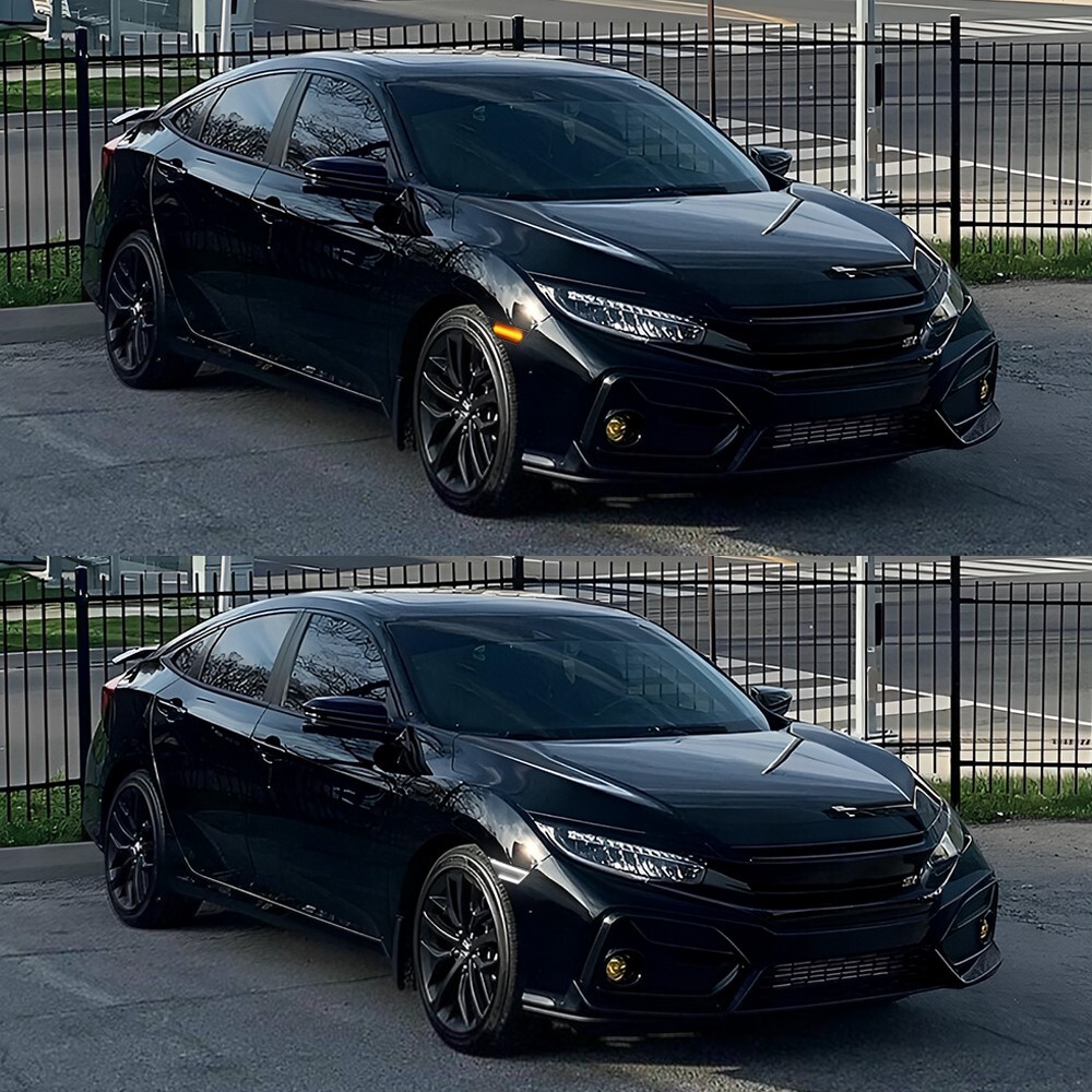 Smoked Side Marker Lamp Turn Signal Light W/ LED Bulbs for Honda Civic 2016-2021