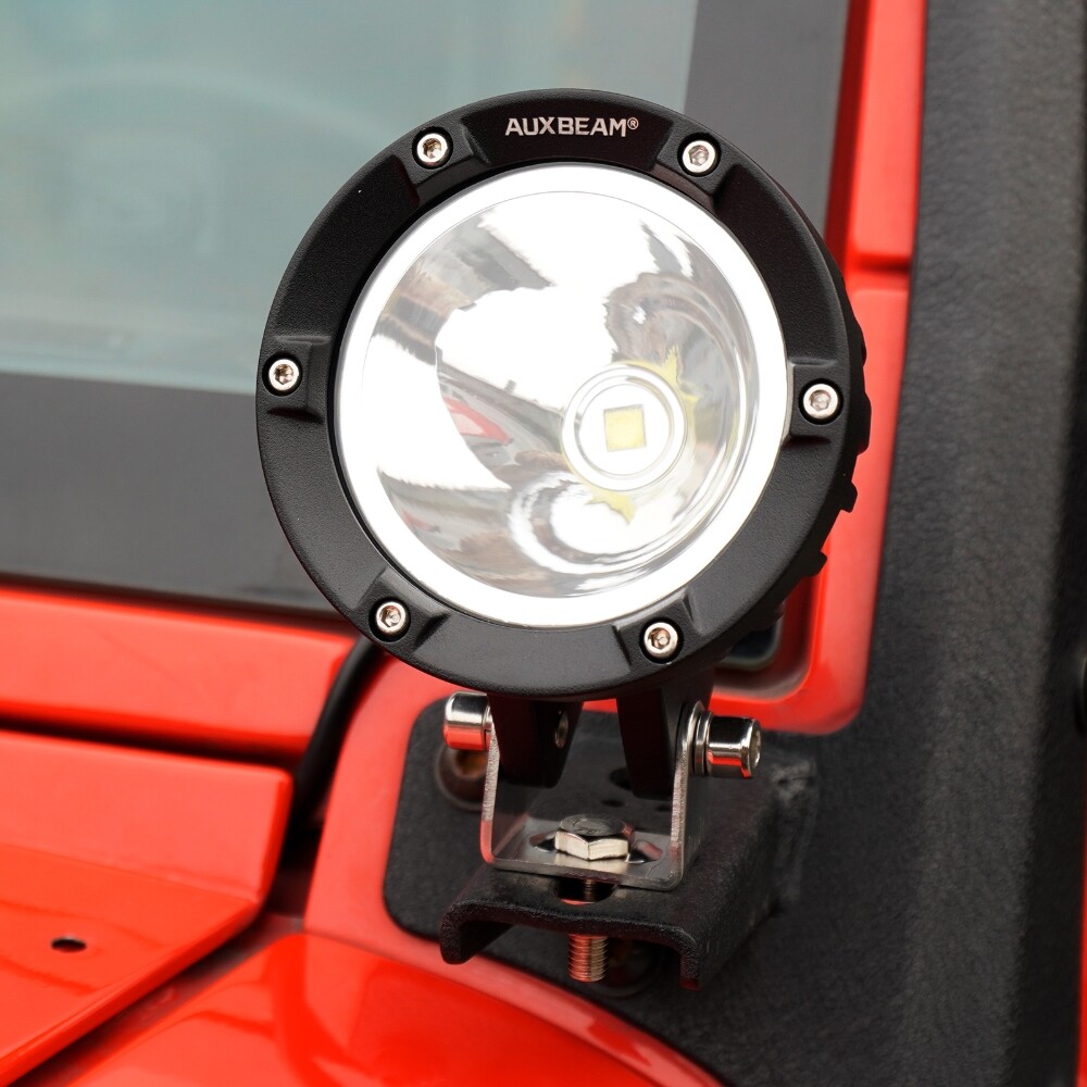 AUXBEAM 4″ Inch LED Work Light Bar Spot Driving Fog Pods Offroad ATV Boat Trucks