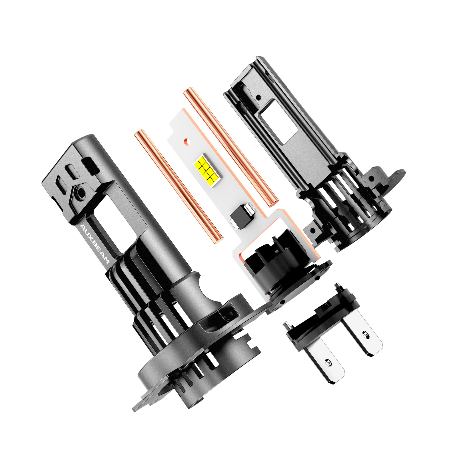 AUXBEAM Q30 H7 LED Headlight High/Low Beam Bulbs 110W 24000LM Bright White 6500K