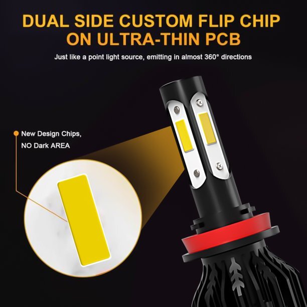 H11 9005 LED Headlights Bulb High Low Beam 140W Super Bright White 6500K