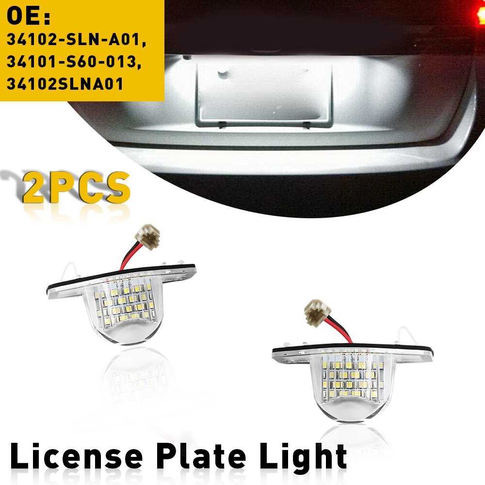 2 PCS License Plate LED Assembly Light For Honda Coupe Civic 2012 2013 2014 2015
