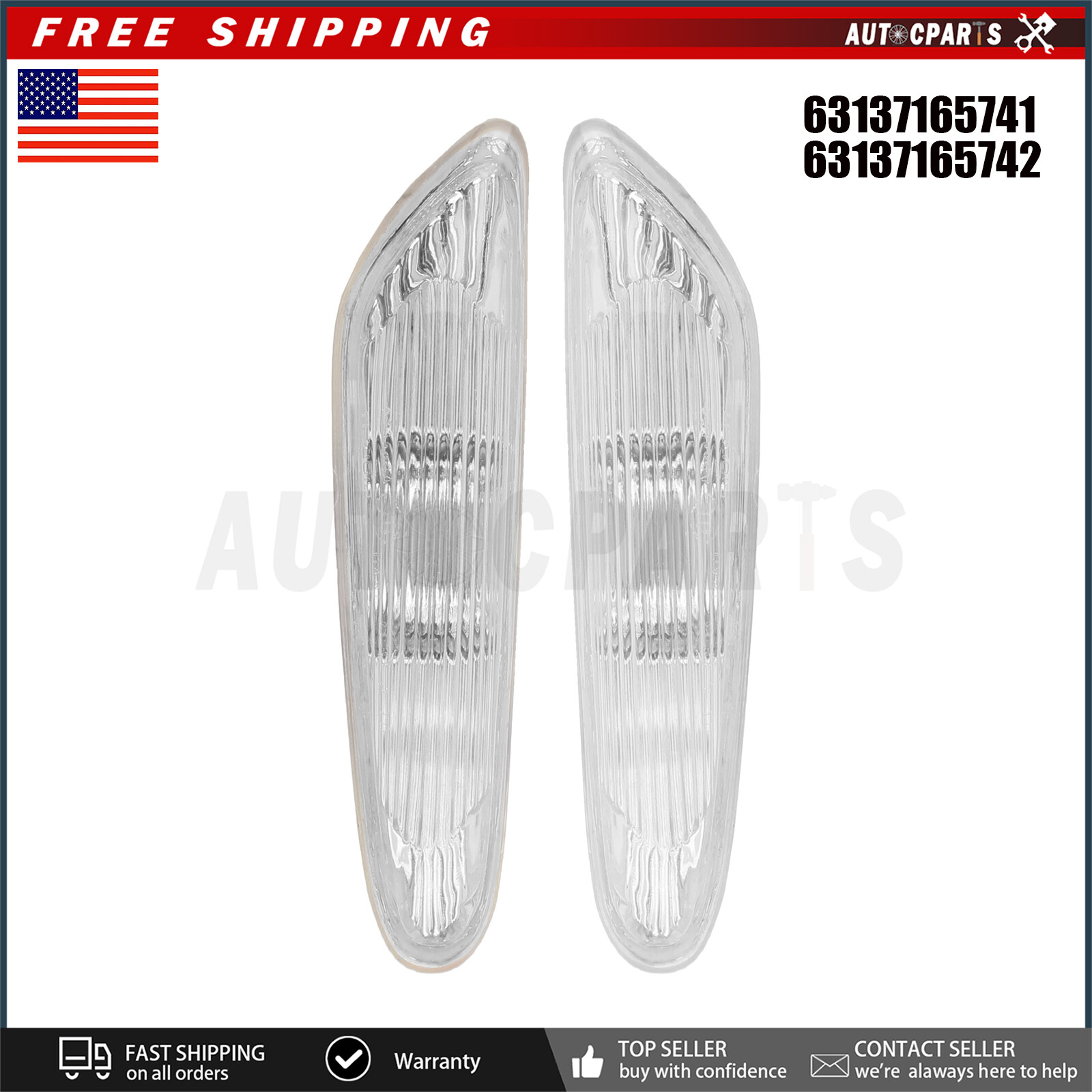 For BMW 328i 2x LED Fender Side Marker Light Sequential Turn Signal Lamp USA