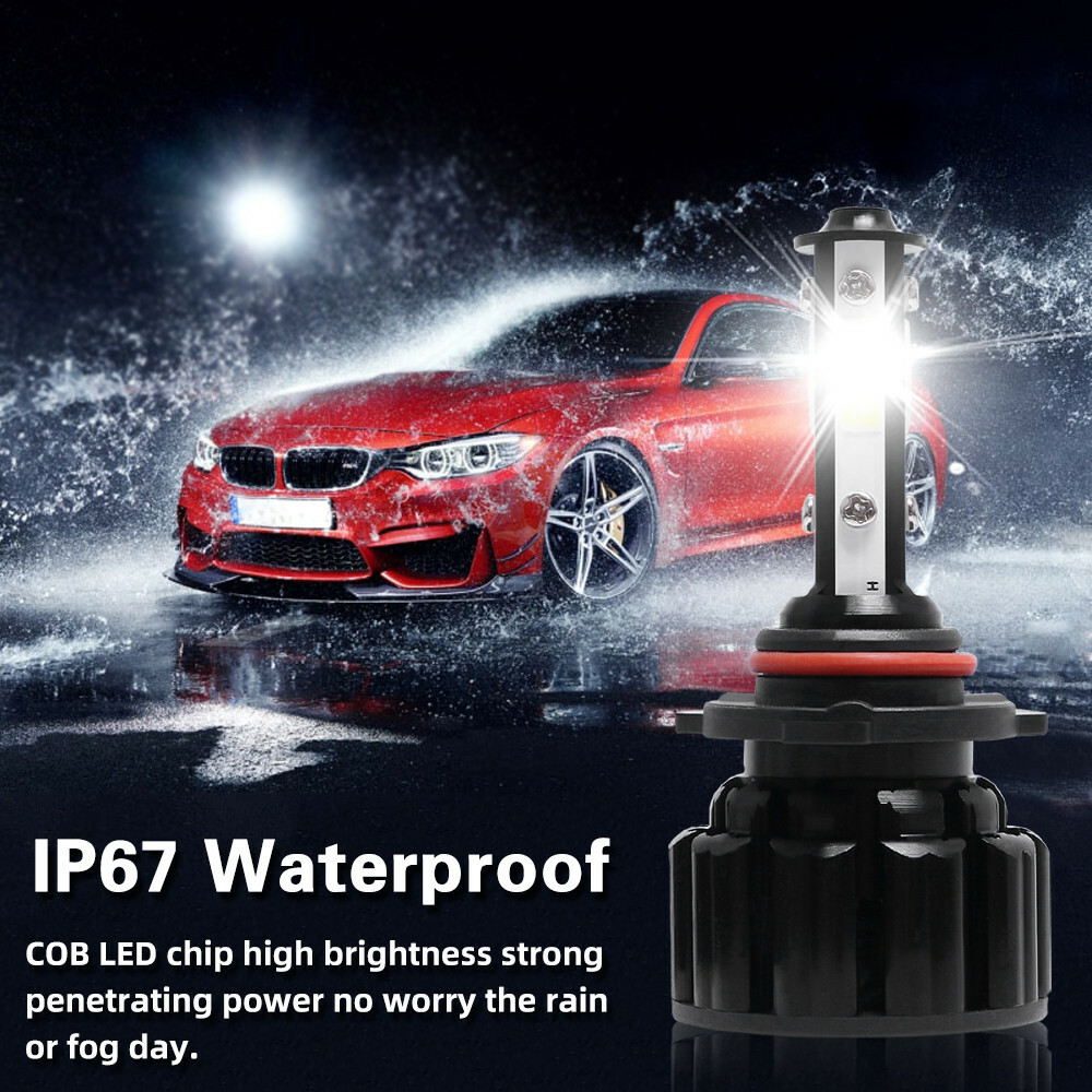 4PCS 9005/HB3 4-Sides LED Headlight Kits High Power Bulbs 6000K 2400W 300000LM