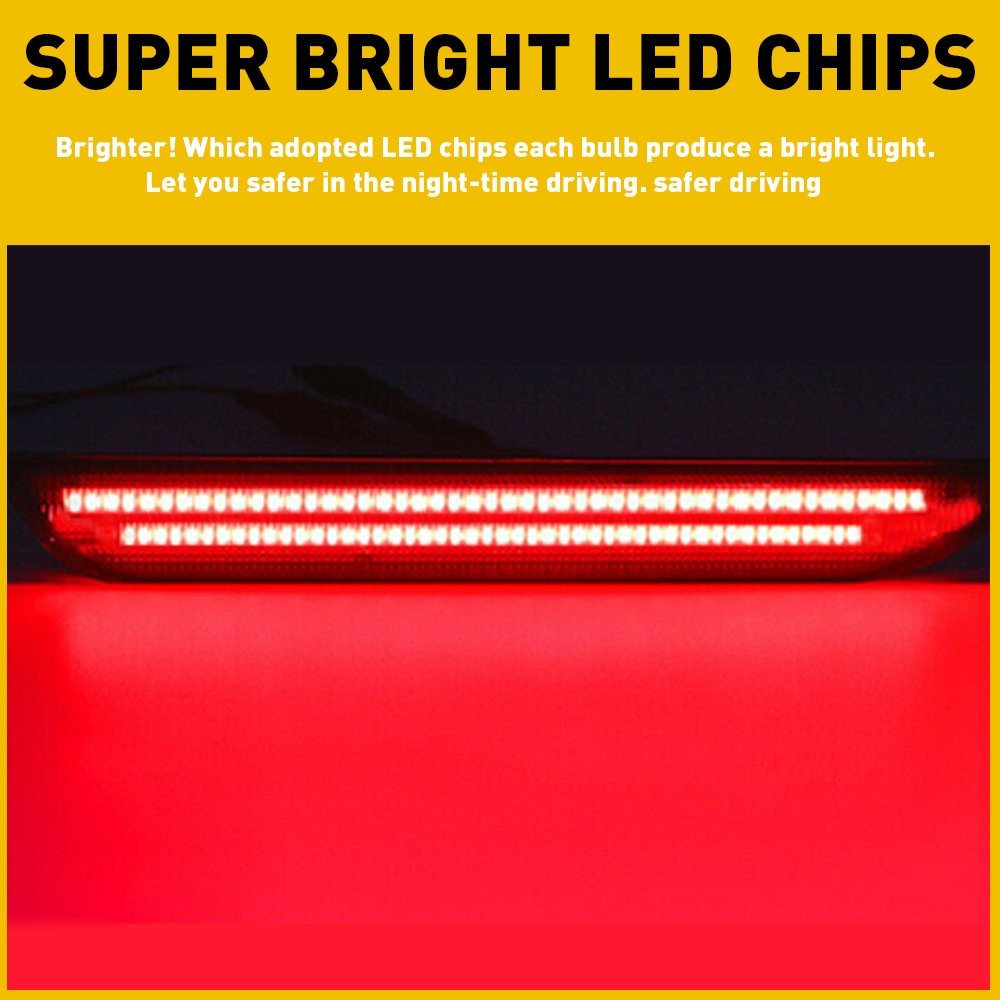 2-20 Smoke Lens LED Side Marker Signal Red Light For 2015-2022 Ford Mustang Rear