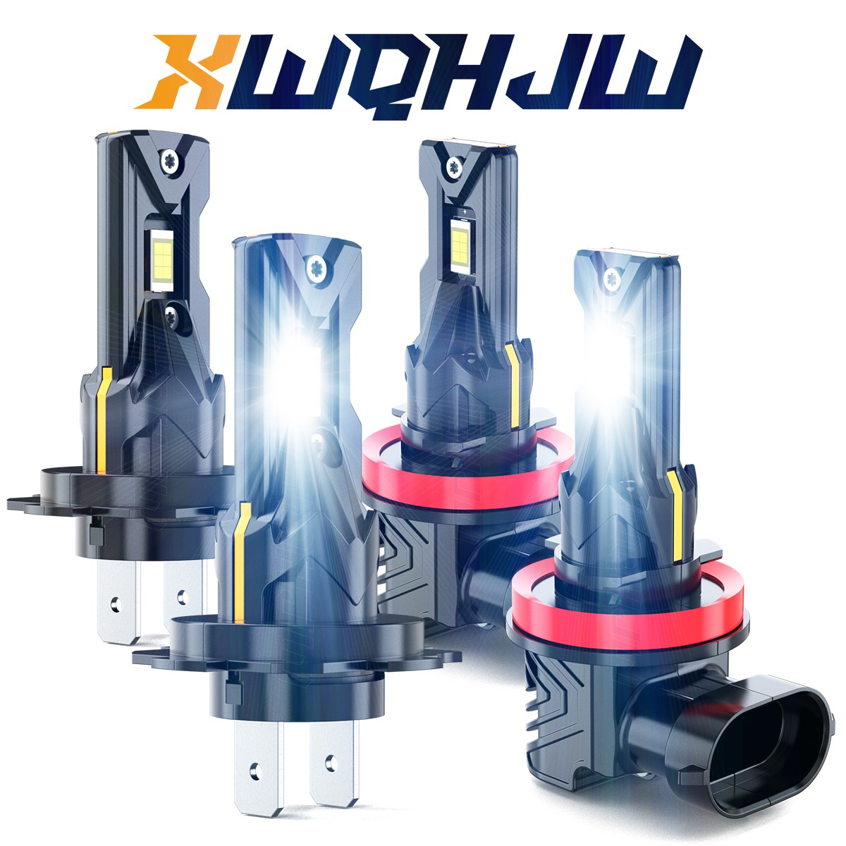 For BMW X3 2004-2014 4x 6500K White LED Headlight Low Beam + Fog Light Bulbs Kit