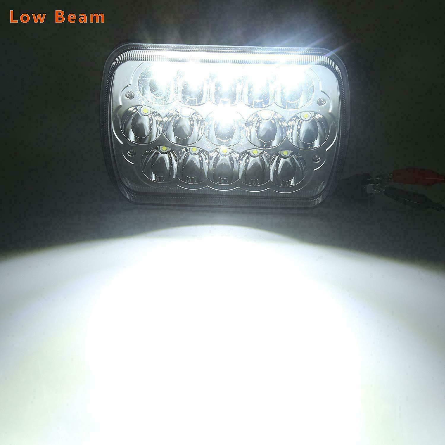 NEW 5X7″ 7×6″ LED Headlight For 1986-1995 Jeep Wrangler YJ 1984-2001 Cherokee XJ