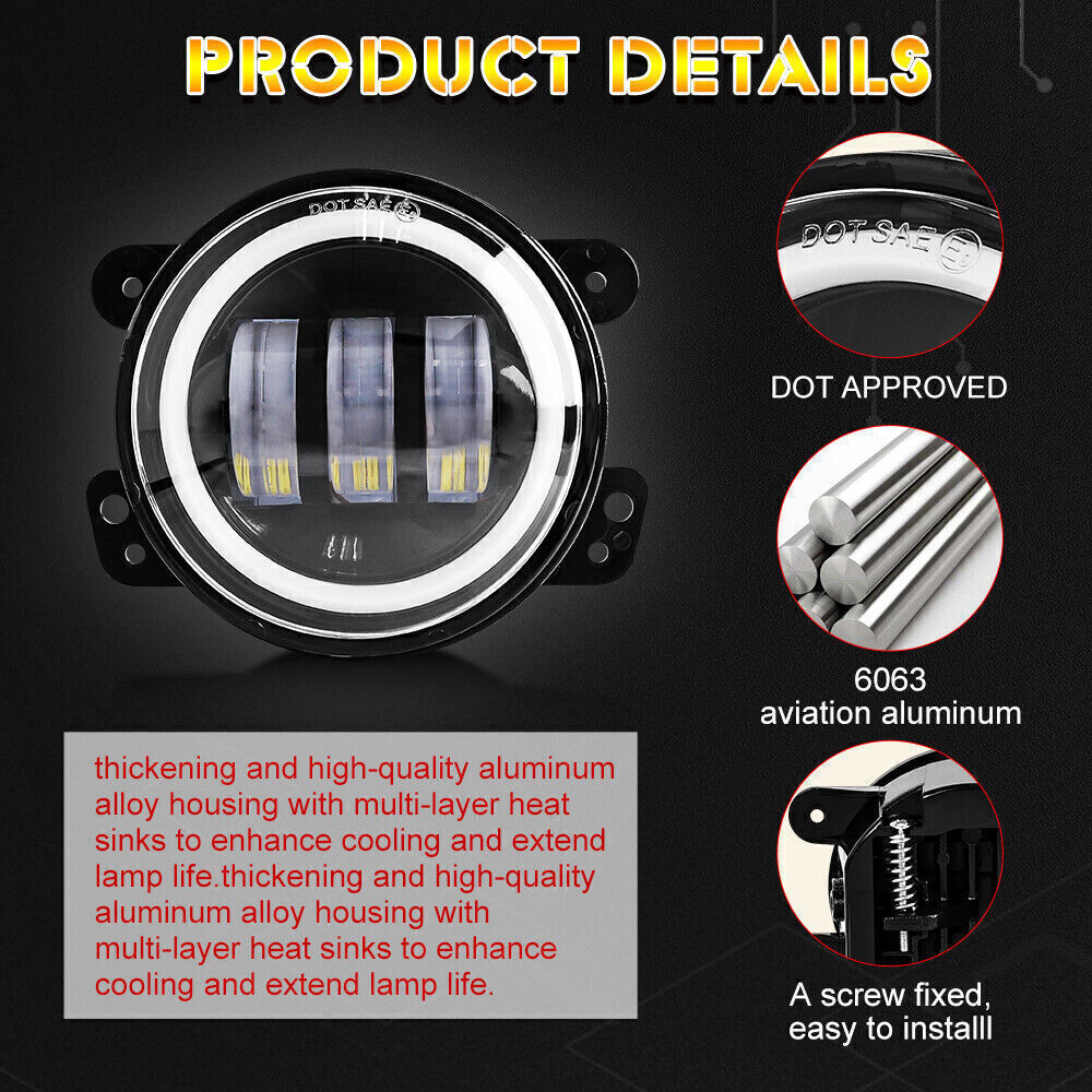 2018-2024 for Jeep Wrangler JL Gladiator Rubicon Led Headlight Fog Lamp Combo Ki