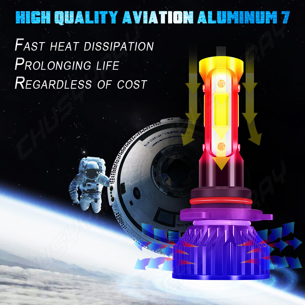 For Chevrolet Caprice 1987-1989 1990 6000K LED Headlight High & Low Beam Bulbs